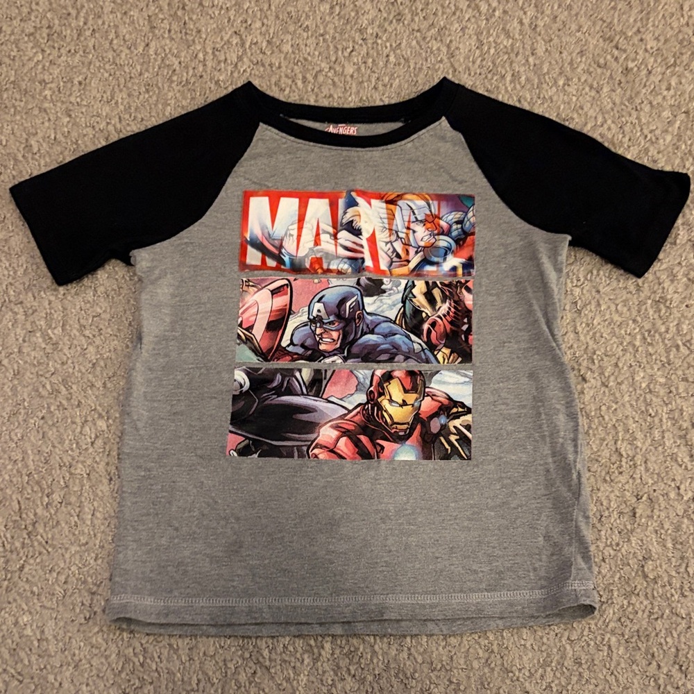 Marvel Avengers Gray and Black Shirt